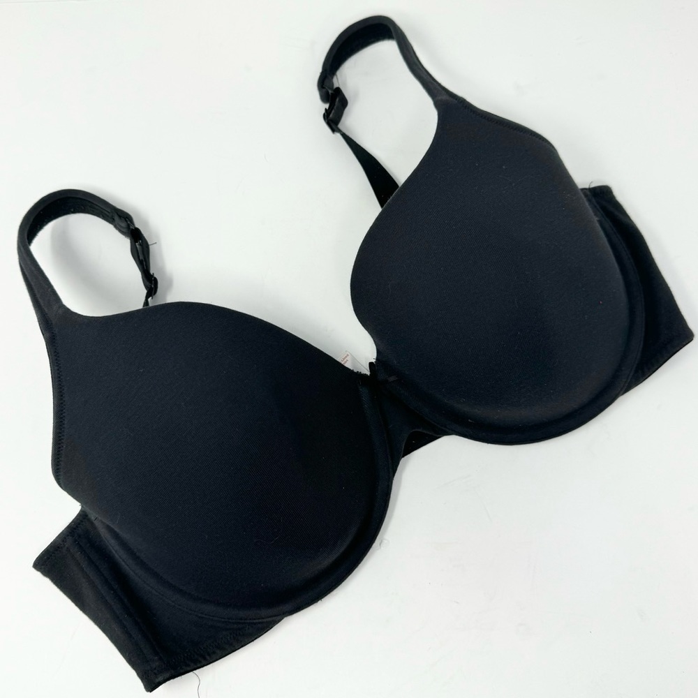 Cacique Lightly Lined T Shirt Bra Black Size 42D - Picture 2 of 5